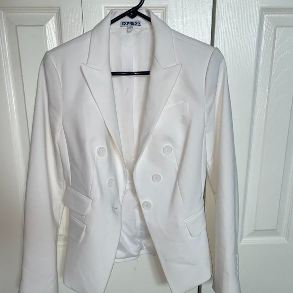 White Single Breasted Blazer - Picture 1 of 4